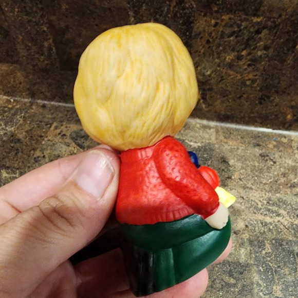 Vintage Ceramic Ornament Boy With Train. - Picture 2 of 3